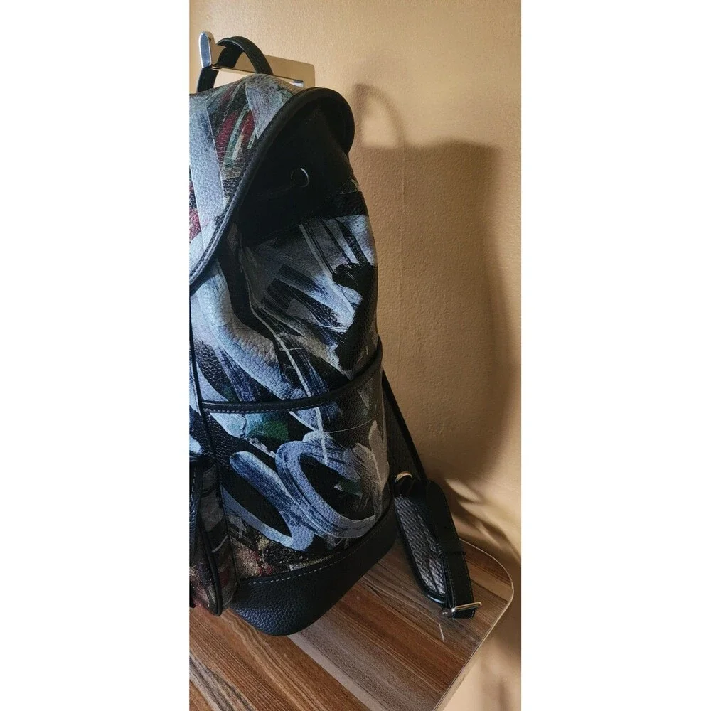 COACH MINT + SERF CARRIAGE BACKPACK Black Multicolor Graffiti Unisex CD676 NWT